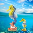 thumbnail image 3 of MasteelfCA 2pcs Sea Horse Model Set Sea Animal Toy Set Decor Sea Horse Educational Toy for Kid Child Baby, 3 of 7