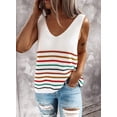 thumbnail image 1 of Camisetas sin mangas de punto con cuello en V para mujer, blusas sueltas informales de verano Ormromra, 1 of 1