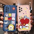 thumbnail image 2 of Para Samsung Galaxy S22 Ultra S21 FE A33 A53 A73 A03S M32 M22 BT21 BTS Moda De Dibujos Animados Borde Cuadrado Cubierta Len Funda Protectora, 2 of 4