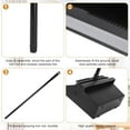 thumbnail image 4 of Efoee Dust Pans with Long Handle Set 36.6 Inch Commercial Dust Pan with Comb Large Plastic Stand up DustPans for Outdoor Indoor Restaurant Home Office Floor Cleaning,Black, 4 of 7