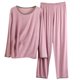 thumbnail image 2 of Puntoco Pijamas De Cuello Redondo para Mujer Conjunto De Camiseta De Manga Larga De Gran Tamaño Conjunto Suelto De Dos Piezas para Uso Doméstico Puntoco Puntoco-7811, 2 of 5