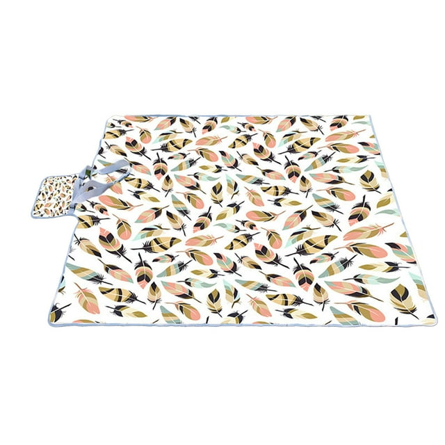 CSChome Picnic Blanket Picnic Mat Sandproof Large Space Foldable Printed Multifunctional Moistureproof Oversized Outdoor Waterproof Picnic