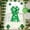 D, variant on QuanTara Large St. Patrick's Day Decorative Bow, 19.7"x11.81" Wreath & Tree Topper Ribbon with Shamrock Print for Front Door, Indoor Outdoor Wall, Party Supplies, Green & White Nylon