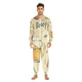 thumbnail image 2 of Beer Mugs Boop Adult Onesie Pajamas Slim Fit Christmas One Piece Suit Pjs for Women and Men Hooded Zipper, 2 of 7