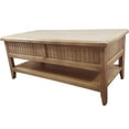 thumbnail image 3 of American Heartland 75303AM Poplar Coffee Table with 2 Drawers, Aquamarine, 3 of 4