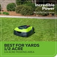 thumbnail image 3 of Greenworks Pro Tondeuse Robotisée à Coupe Basse de 1/2 Acre, 3 of 9