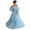 Blue, variant on New Years Eve Dresses For Women Cute Solid Color Sleeve Slash-Neck Gauze Full Party Dress