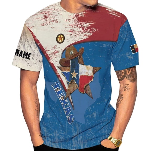 Personalized Name Texas Flag and Map Dont Mess with Texas Shirts 3D Unisex Shirt for Men Women Adult Size S-5XL (S)