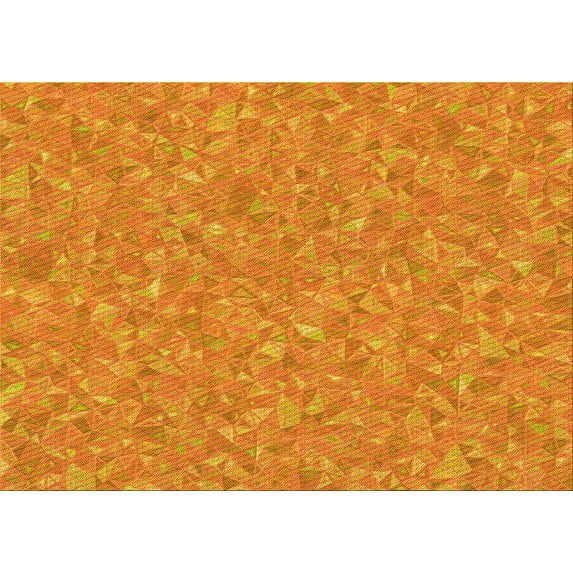 Ahgly Company Indoor Rectangle Patterned Orange Red Orange Area Rugs, 2' x 5'