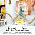 thumbnail image 4 of Flexible Bird Climbing Rope Toy with Inner Wire, Natural Rope Perch for Parrots and Finches, Shapeable Birdcage Exercise Accessory, 15/23/31/39-Inch, 4 of 8