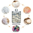 thumbnail image 6 of Yayeee 2 Pack Qtip Holder Bathroom Cotton Swab Canister with Lid Clear Dispenser Set, Snowy Mountains, 6 of 6
