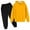 Yellow, variant on Stylish Girls Outfit Casual Printed Hoodie and Jogger Set 2 PC Pullover Tracksuit for Kids Comfortable Everyday Wear