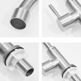 thumbnail image 5 of Innovative Kitchen Faucet, Easy Installation Solid Brass Construction Stainless Steel, Swiss Neoperl Aerator, Precise Hot and Cold Water Control, High Arc Spout for Double Sink Single Sink, 5 of 5