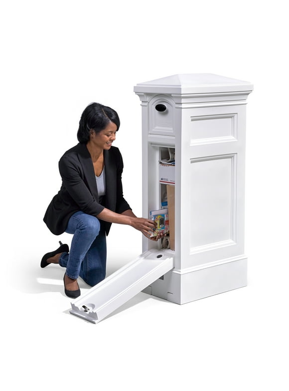 Step2 Atherton Reserve White Lockable Package Storage Mailbox, Plastic