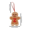 thumbnail image 2 of Christmas Decorations, 4.33Inch Felt A to Z Letter Gingerbread Man Initial Christmas Ornaments for Tree, Assorted Gingerbread Figurines Ornaments, Christmas Tree Hanging Decorations, B, 2 of 7