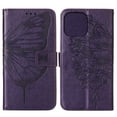thumbnail image 2 of SaniMore Case for iPhone 15 Plus (6.7" 2023), PU Leather Full-body Protective Cover with Luxury Embossed Butterfly [Wrist Strap & Card Slots & Flip Kickstand] Shockproof Wallet Cover, Purple, 2 of 9