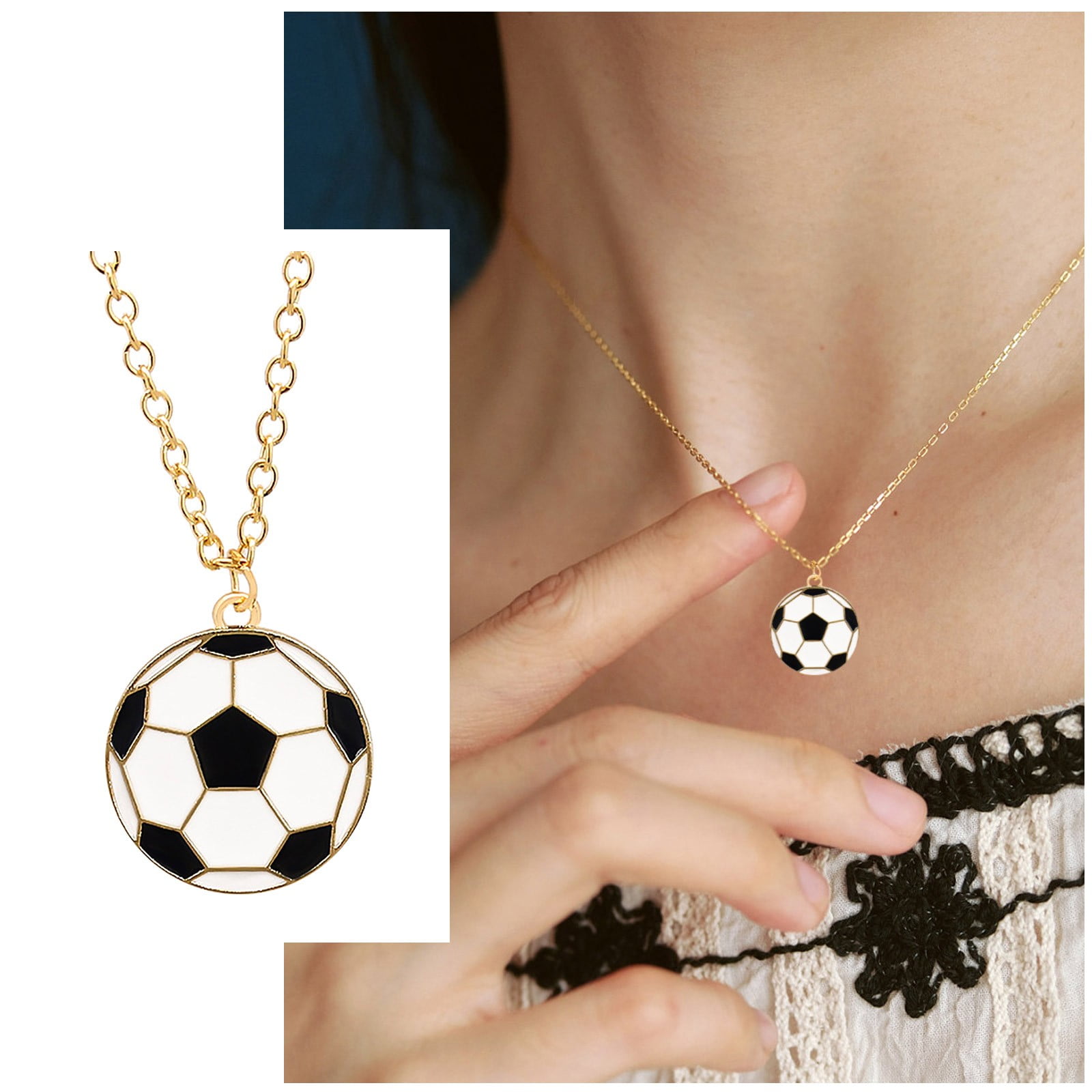 keusn ball collection sports necklace mini ball model stainless steel