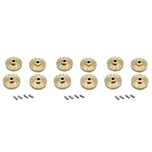 12Pcs Heavy Duty Brass Wheel Hex Adapter Balance Weight for AXIAL SCX24 90081 Upgrades 1/24 RC Crawler Car Parts