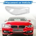 thumbnail image 3 of Unique Bargains 1 Pc Car Front Right Headlight Lens Cover for BMW 5 Series GT F07 2010-2017 No.63127262728 PC Clear, 3 of 6