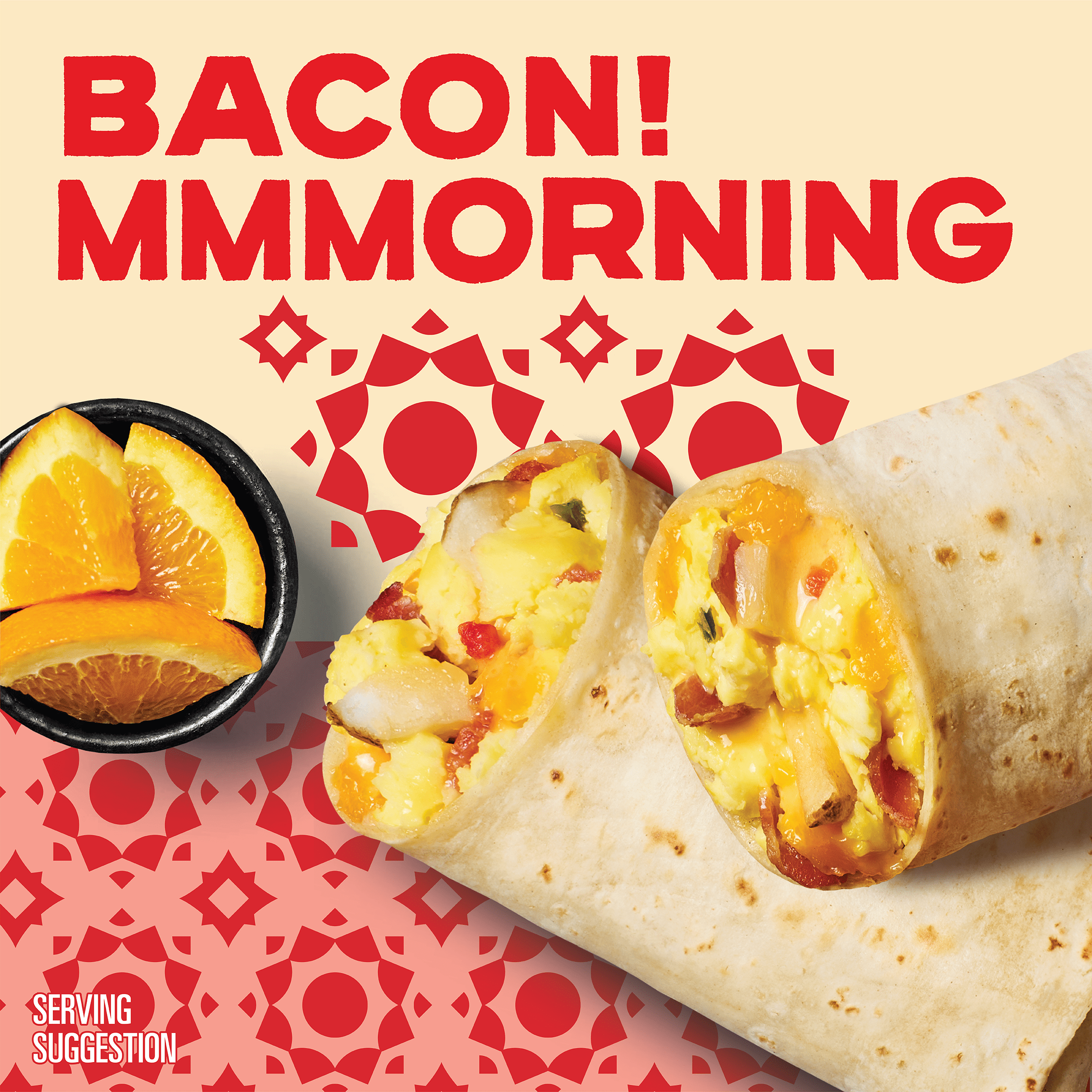 El Monterey Signature Egg, Applewood Smoked Bacon & Cheese Burritos, 36 oz, 8 Count (Frozen)