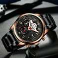 thumbnail image 5 of CURREN Casual Chronograph Black Watches Men Quartz Wristwatch Stainless Steel Band Clock Luminous Hands, 5 of 6