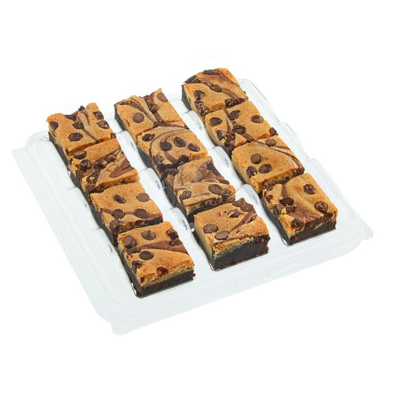Marketside Bite Sized Brookie Chocolate Brownie Squares, 13.3 oz, 12 Count, Shelf-Stable, Soft, Chocolate Chips