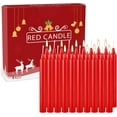 thumbnail image 1 of 20 Pcs Bougies Effilées Rouges de 4 Pouces pour Usage Décoratif - Parfait pour Événements et Célébrations de Noël, 1 of 8