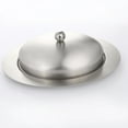 thumbnail image 3 of FRCOLOR Stainless Steel Butter Dish with Lid for Kitchen Use Silver Rust Resistant 7.5 Inch, 3 of 8