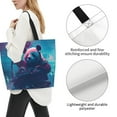thumbnail image 3 of Adobk DJ Panda Hot Air Balloon Print Water-Resistant Tote Bag Lightweight Large Capacity Adjustable Strap Shopping Work Commute Essentials, 3 of 8