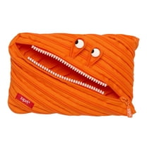 ZIPIT Monster Pencil Case for Kids, Cute Pencil Pouch for Boys & Girls (Orange)