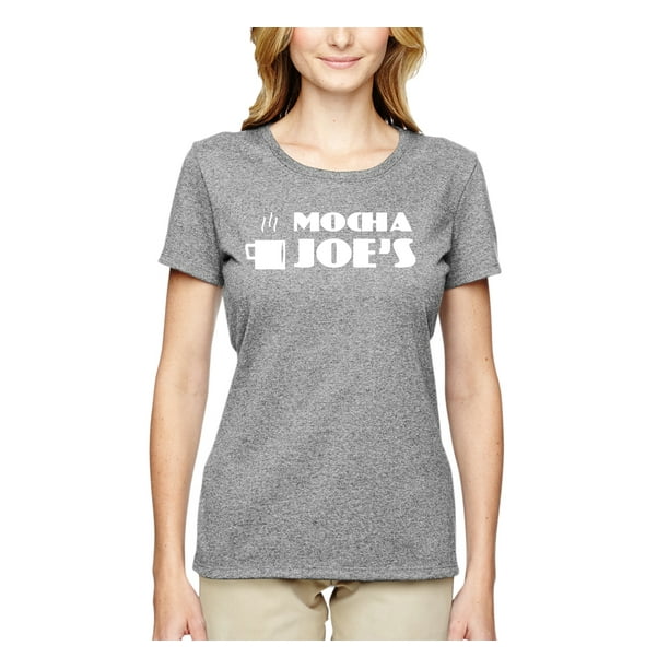 Wild Bobby - Mocha Joe's Coffee Stand Shop Logo | Womens Pop Culture Graphic T-Shirt, Heather