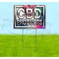 thumbnail image 1 of Cbd Products Smoke (18" x 24") Yard Sign, Includes Metal Step Stake, 1 of 6
