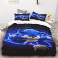 thumbnail image 3 of Funda nórdica Juego de cama de dibujos animados de Sonic Juego de cama suave y cómodo Adecuado para el hogar Decoración impresa en 3D Regalos para niños, 3 of 5
