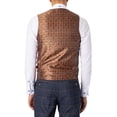 thumbnail image 3 of Marc Darcy Jenson Double Breasted Check Waistcoat, Blue, 3 of 9
