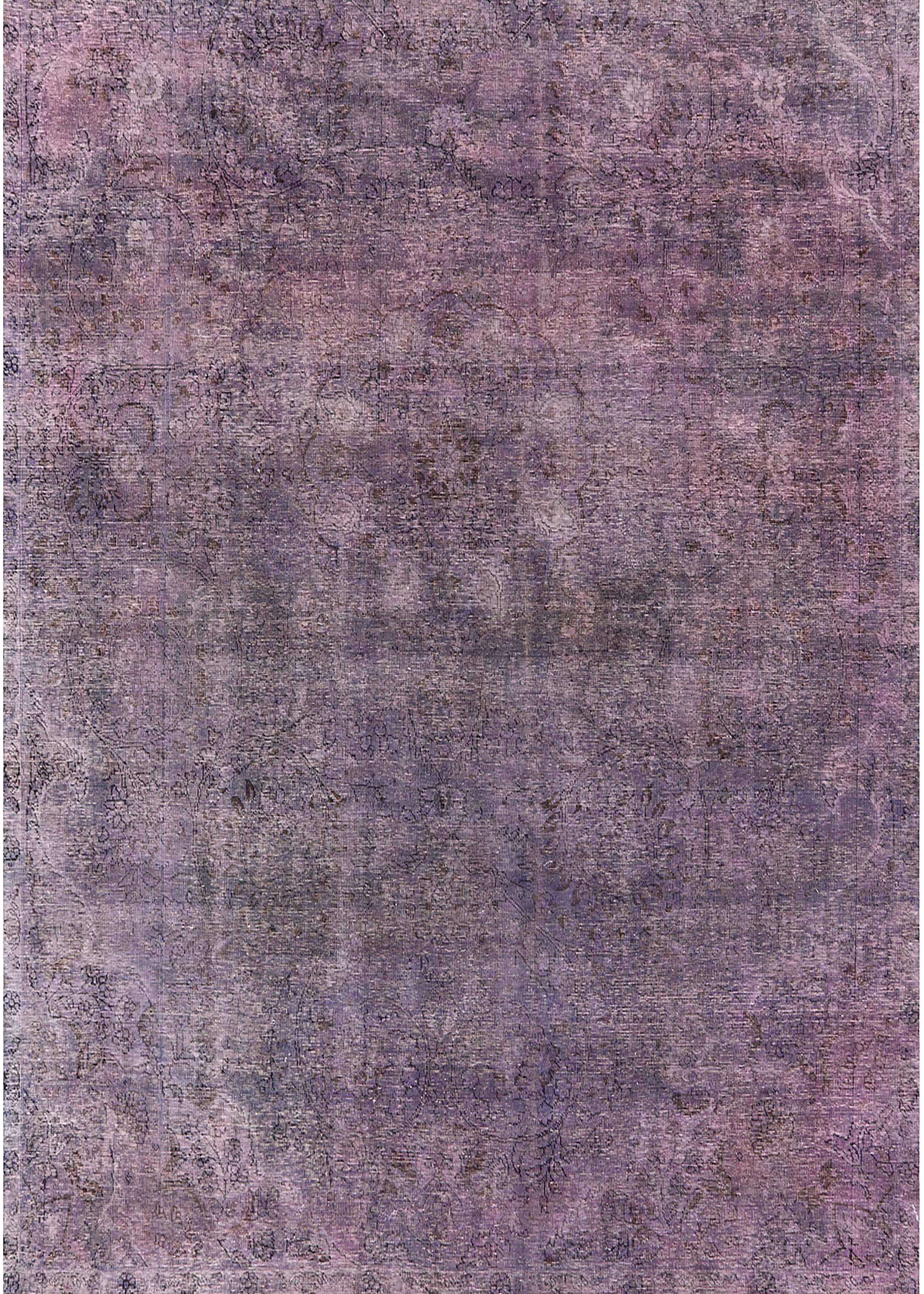 Ahgly Company Indoor Rectangle Mid-Century Modern Purple Oriental Area ...