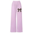 thumbnail image 3 of oqasdz Girls Printed Jogger Sweatpants with Drawstring Waist for Sports Athletic Schoolwear Versatile Casual Outdoor, 3 of 4