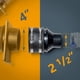 thumbnail image 3 of Reductor de 4 a 2 1/2 pulgadas con conector de recolección de polvo POWERTEC 70322, 3 of 7