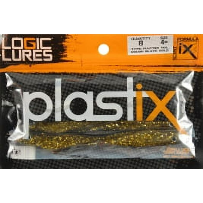 Logic Lures PlastiX 4 Scented Tandem Rig Fishing Lure, Black, 8 Count,  IX559-4