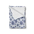 thumbnail image 2 of Floral Soft Flannel Fleece Blanket, Doodle Pastel Chicory Flower Petals Blooming Plants Herbs Woody Daisy Motif, Cozy Plush for Indoor and Outdoor Use, 50" x 60", Lavender Blue White, by Ambesonne, 2 of 6
