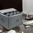 thumbnail image 4 of Wine Glass Storage Box, Cup Holder, Tableware Organizer High Footed Design, Durable Divider Inserts, Elegant Protective Storage for Wine Glasses and Cups, Portable and Stackable, Suitable fo, 4 of 6
