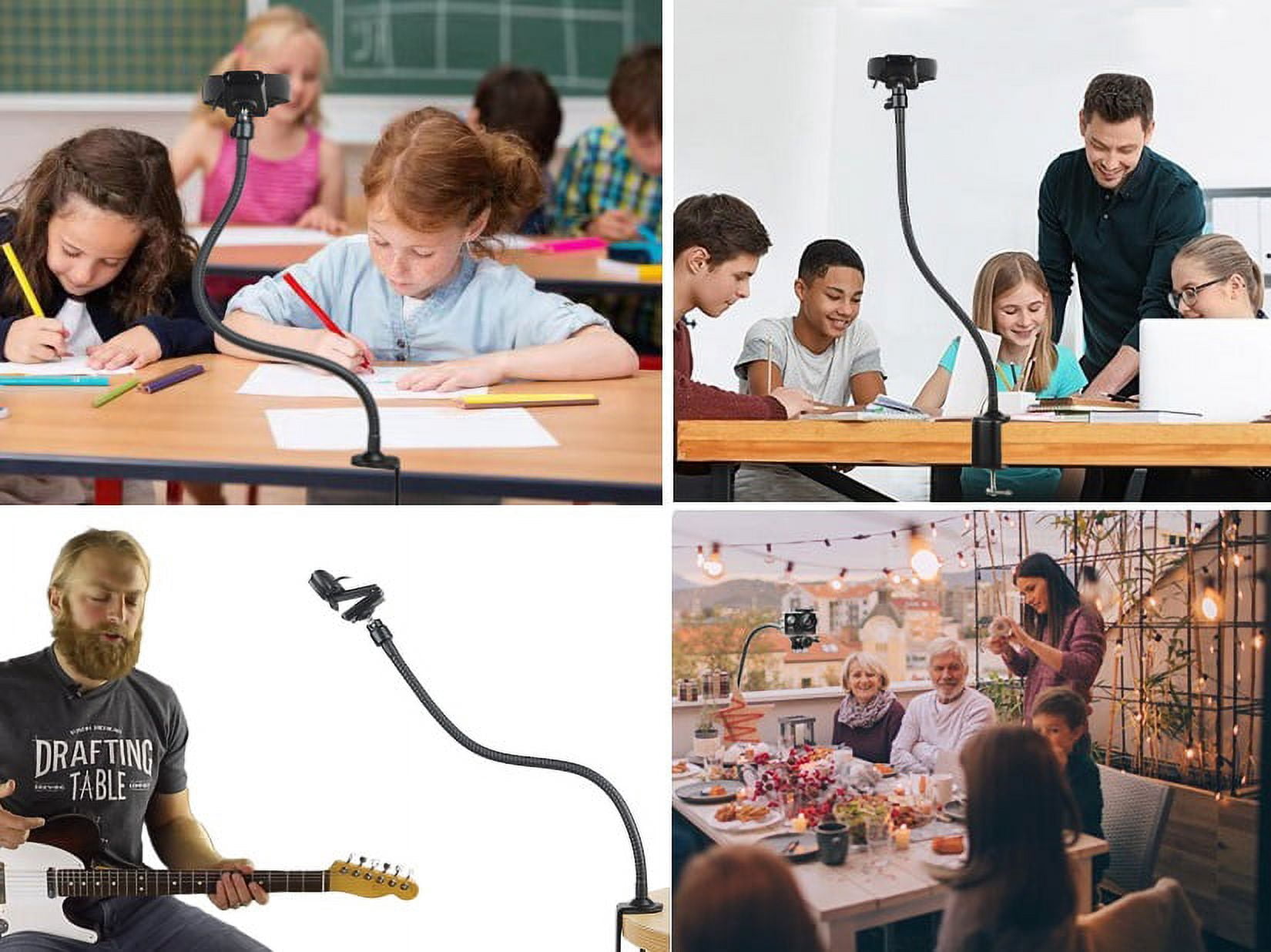 Acetaken Webcam Stand-25 inches Flexible Arm Clamp Holder for Logitech C920 StreamCam Brio C922 C930 C925 C615 Webcams