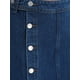 thumbnail image 5 of FALDA DE JEAN MIDI ALTA CINTURA CON BOTONES INSPIRE CHIC PARA MUJERES, FALDAS DE JEAN CASUAL CON RENDIJA, S AZUL OSCURO, 5 of 6