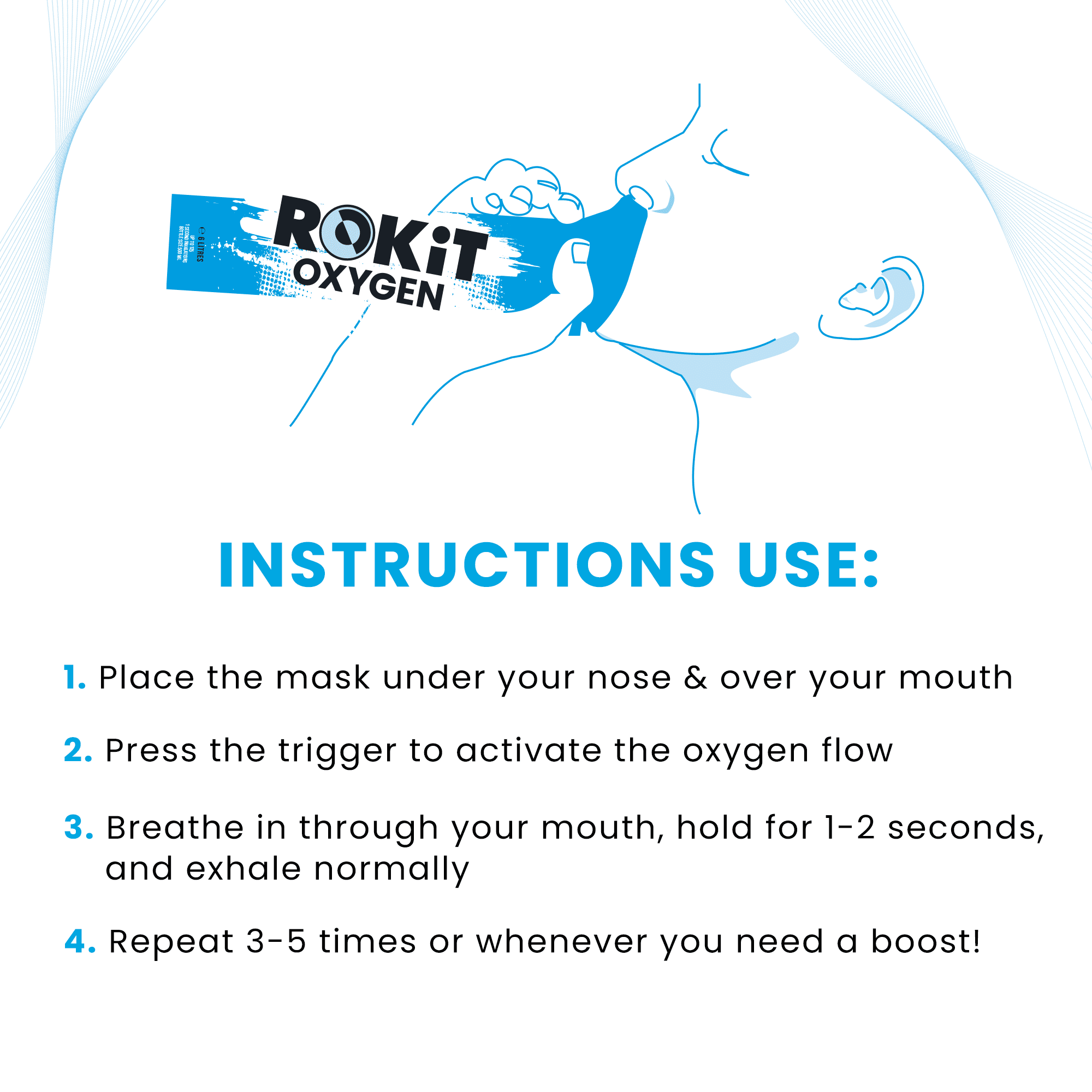 ROKiT Oxygen Portable Recreational Oxygen 10L Canisters – 8 Pack – 99.9% Pure Oxygen