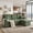 L1059-Dark Green, variant on LITVZ L-Shaped Sectional Couch with Storage and Pull Out Bed, Convertible Sofa Bed with USB Charging and Cup Holders, 5-Seat Modular Sleeper Sofas Convertible Couches for Living Room, Apartment