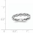 thumbnail image 3 of Sterling Silver Polished Antiqued Weaved 3.25mm Women's Ring QR6086, 3 of 5