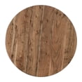 thumbnail image 3 of 37 Inch Round Coffee Table, Drum Shape, Mango and Sheesham Wood, Brown, 3 of 5