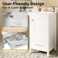 thumbnail image 5 of Euroco 18-Inch Modern Bathroom Vanity with Ceramic Sink, Soft-Close Drawers and Door Organizer, Divider Drawer, and Adjustable Plastic Foot Pads, 5 of 9
