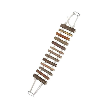 Bird Perch Stand Toys Climbing Rope Ladder Shelf Stand Holder Rodent Wood Bridge for Reptiles for Finches Parakeet Cockatiels
