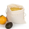 thumbnail image 2 of Drawstring Bundle Cotton Bag - Supermarket Shopping Bag for Bread, Fruit and Vegetables, Dense Material, Customizable Size, 2 of 3