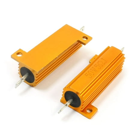 Ohm 25 Watt Wirewound Resistor - Unique Bargains 50 Watt 5 Ohm Axial Wirewound Aluminum Clad Resistor Gold Tone 2 Pcs